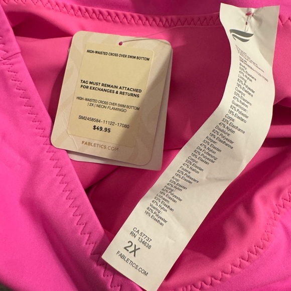 Fabletics High-Waisted Crossover Shaping Swim Bottom Sz 2x - Picture 6 of 6